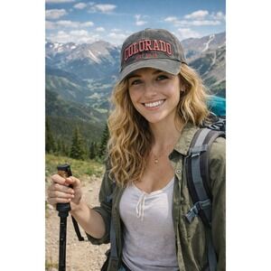 Robin Ruth Colorado Baseball Cap Womens OS Gray NEW Acid Wash Distressed Dad Hat